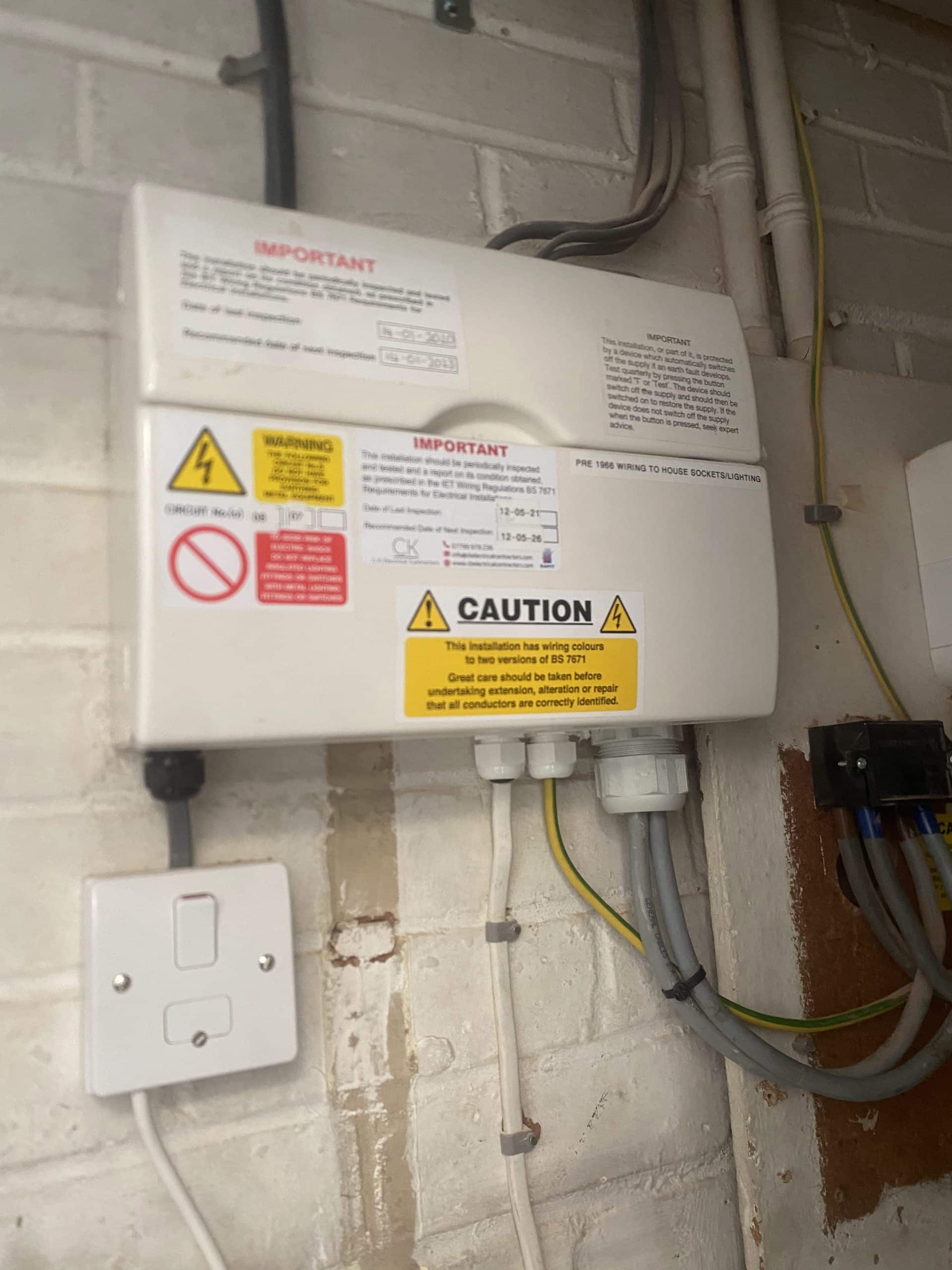 Remedial work following a eicr